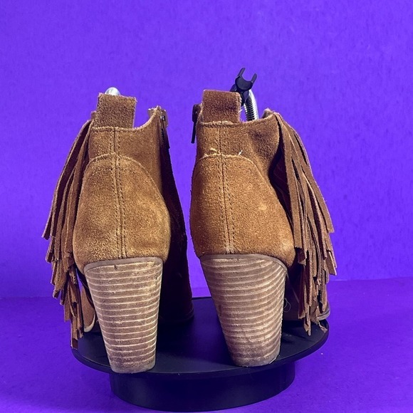 Steve Madden Women's Brown Suede Fringe Ohion Ankle Bootie Shoe Size 8 - Picture 4 of 8